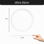 LQWELL LED-Deckenleuchte 24W ultradünn – IP44 wasserfest für Bad & Wohnräume – Bild 5