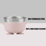 PandaEar Edelstahl Baby Geschirrset mit Silikonhülle – BPA-freies Fütterungsset – Bild 5