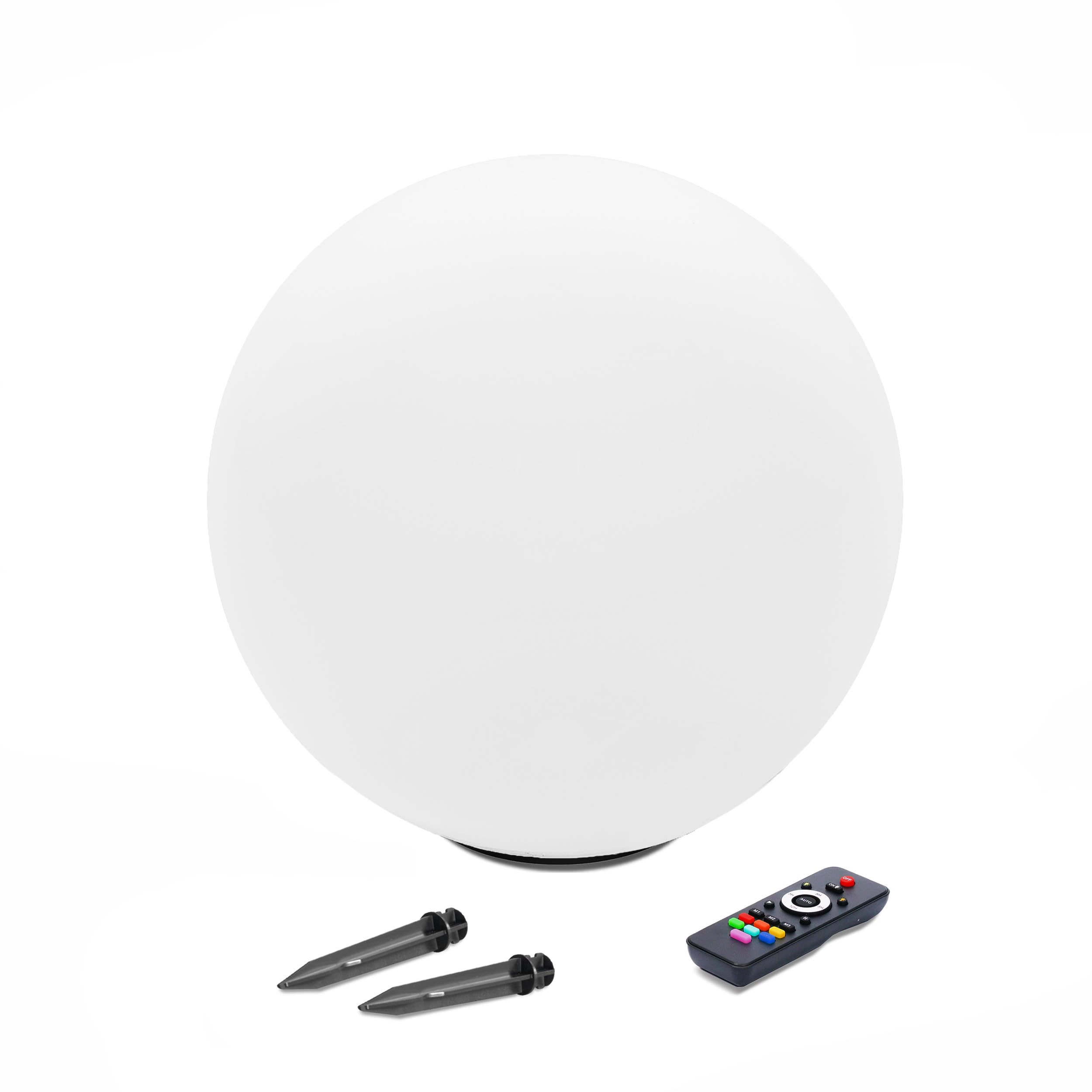 Esotec Solar Leuchtkugel Liana 40cm – 10 Lichtfarben mit Fernbedienung & Timer