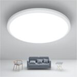 JONMONSM LED-Deckenleuchte Ø30cm 25W IP54 – Flache Badleuchte 2000lm 6500K