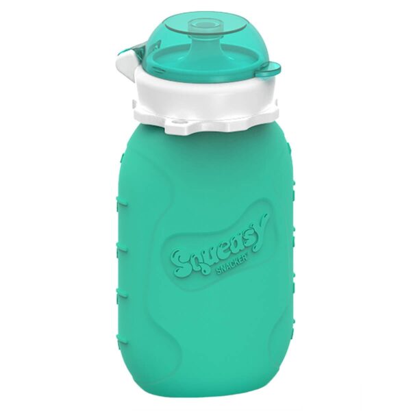 Squeasy Snacker Aqua 160 ml – Wiederverwendbarer Silikon-Quetschbeutel, BPA-frei