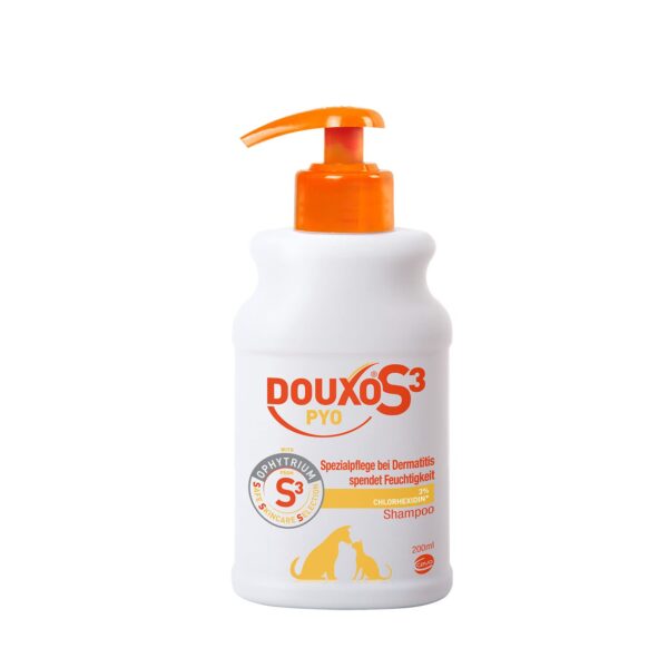 DOUXO S3 PYO Shampoo 200 ml mit Chlorhexidin – Antiseptisches Shampoo für Hund & Katze