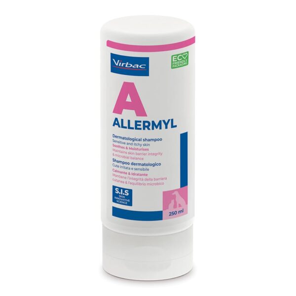 Virbac Allermyl Allergie-Shampoo 200 ml – Dermatologisches Hundeshampoo für empfindliche Haut