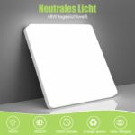 Philonext LED-Deckenleuchte 48W, 5000lm, 6500K – Flache Deckenlampe mit Augenschutz – Bild 2