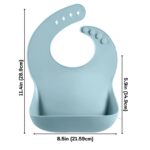 PandaEar 9-teiliges Silikon Geschirrset – Babysicheres Fütter-Set mit Saugnapf-Funktion (Blau) – Bild 5