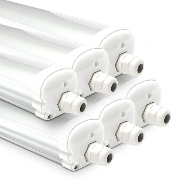 HOFTRONIC 6er Pack LED Feuchtraumleuchte 150cm IP65 48W – Energiesparend & Vernetzbar