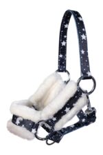 HKM Hobby Horse Halfterset Stars Navy – Spielzeughalfter mit Führstrick für Steckenpferde – Bild 4