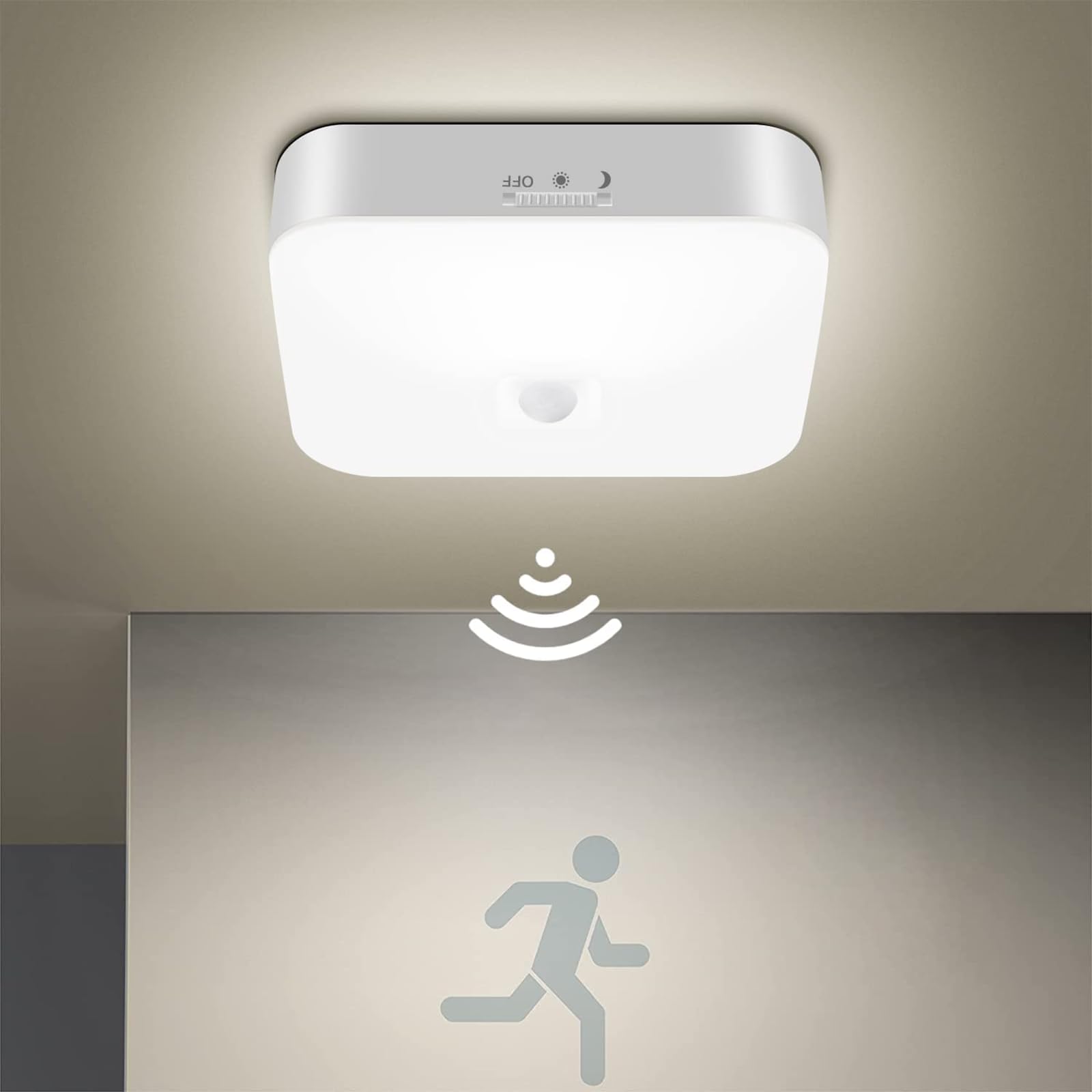 Toowell LED Deckenleuchte mit Bewegungsmelder 10000mAh – Aufladbare Akku Lampe für Innen