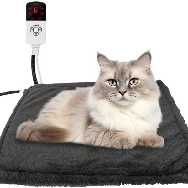 Voarge Elektrische Heizdecke 45 x 45 cm – 9 Temperaturstufen für Hunde, Katzen & Neugeborene
