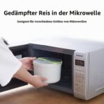 2L Mikrowellen-Reiskocher mit Sieb & Dampftopf – Schnelle Reiszubereitung für die ganze Familie – Bild 5