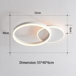 LED Deckenleuchte 36W dimmbar 3000K–6000K – Moderne Lampe 55×40 cm für alle Räume – Bild 8