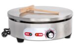 Beeketal BC40-1R Profi Crepes Maker – 400 mm Gusseisen Platte, 50-300 °C, Edelstahl