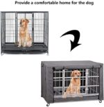 chengsan Hundebox-Abdeckung mit Reissverschluss – Wasser- & winddicht für Innen & Aussen – Bild 4