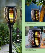SONNENKERZE Solar-Gartenstecker Flame 2er-Set – Flammeneffekt Gartenleuchte mit 3-in-1 Funktion – Bild 6