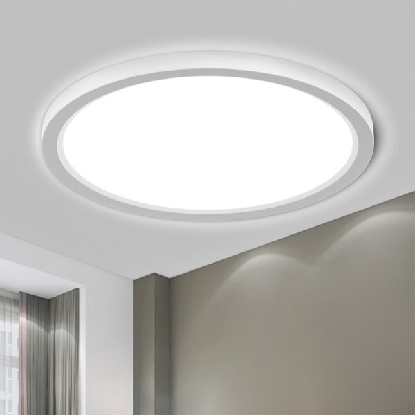LQWELL LED-Deckenleuchte 24W ultradünn – IP44 wasserfest für Bad & Wohnräume