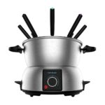 Cecotec FunGourmee Elektro-Fondue aus Edelstahl für 8 Personen – 1000 W mit Temperaturregler