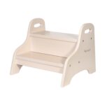 Kindsgut Holztritt 2-stufig Sand – Tritthocker aus Holz für Kinder