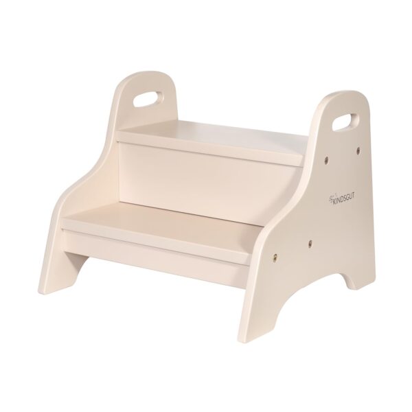Kindsgut Holztritt 2-stufig Sand – Tritthocker aus Holz für Kinder