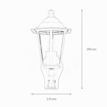 Licht-Erlebnisse Aussenleuchte PARIS mit Bewegungsmelder – Nostalgische Wandlampe Aluminium IP44 – Bild 9
