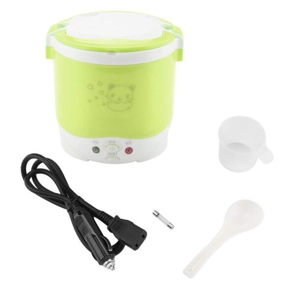 12V 100W Mini-Reiskocher 1L mit Antihaft-Innentopf – Elektrischer Reiskocher für Auto & Zuhause