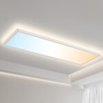 58x20 cm Dimmbare LED Deckenlampe mit Fernbedienung – 24W Rechteckige Panel für Wohn- & Badezimmer