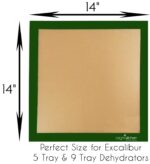 Bright Kitchen 5er Set Silikon-Dörrbleche 14×14 cm – Antihaft-Fruchtleder für Excalibur – Bild 2