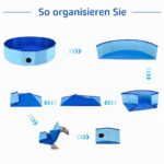 LUFEIS Hundepool 60x20cm – Faltbares Planschbecken mit Ablassventil für kleine Hunde – Bild 5
