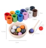 KidMigo Montessori Holzspielzeug ab 1 Jahr – Motorik & Farblernspiel mit 12 Bällen – Bild 3