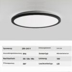 Epochglo LED-Deckenlampe 22cm mit Bewegungsmelder – 1800lm, IP44, flach & rund – Bild 4