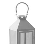 XXL Gartenlaterne Mojawo 54cm Weiss – Windlicht aus Metall & Glas für Innen & Aussen – Bild 4