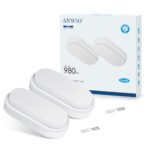 ANWIO LED Deckenleuchte 14W IP54 – Neutralweiss 4000K Ovalleuchte für Innen & Aussen (2er Set) – Bild 8
