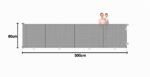 Wodondog Treppenschutzgitter ausziehbar bis 500 cm – Babygitter & Hundegitter – Bild 2