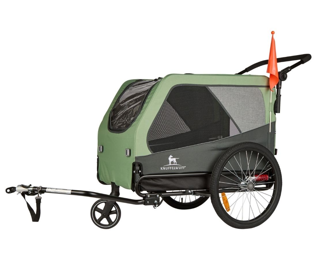 Knuffelwuff Cruvado Hundeanhänger & Buggy – 2-in-1 Fahrradanhänger für Hunde bis 45 kg