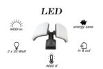 HUBER LED Strahler 2x20W 4400lm – IP65 Aussenstrahler für Wand & Eckmontage – Bild 6