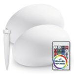 EASYmaxx 2er-Set LED Solarleuchte mit Farbwechsel – Solar Gartenleuchte IP67 für Innen & Aussen
