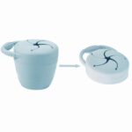 PandaEar 9-teiliges Silikon Geschirrset – Babysicheres Fütter-Set mit Saugnapf-Funktion (Blau) – Bild 6