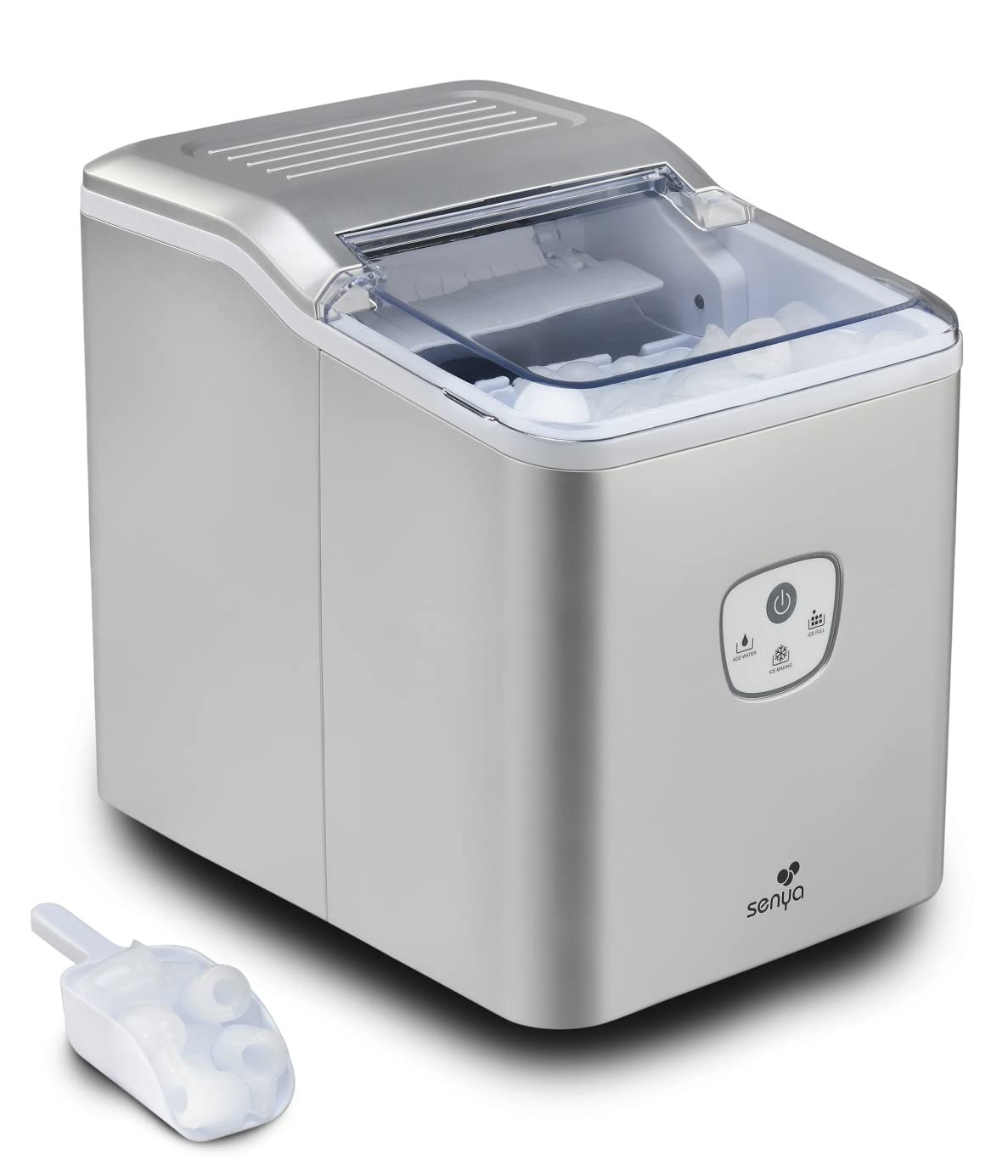 Senya Eiswürfelmaschine 12 kg/24h mit LED-Anzeige – Kompakte Eisherstellung für Zuhause