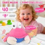 SAIMAND Musikalische Krabbe – Krabbelspielzeug mit Aufnahmefunktion & 40 Melodien für Babys 6-12 Monate – Bild 2