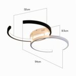CBJKTX LED Deckenleuchte 54cm – Dimmbar mit Fernbedienung für Wohnzimmer & Esszimmer – Bild 4