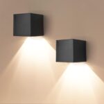 YUNYODA Solar Wandleuchte Aussen 2er Set – IP65 Solarleuchten mit 2 Lichtmodi für Garten & Terrasse
