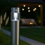 MeLiTec Solar Gartenleuchte mit Bewegungsmelder – Edelstahl Wegeleuchte IP44 für Garten & Einfahrt