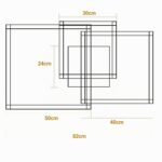 ZMH LED Deckenlampe 82 cm dimmbar mit Fernbedienung – Modernes Design für Wohnzimmer & Schlafzimmer – Bild 4