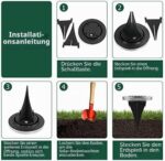 GREPRO Solar Bodenleuchten 8er Set mit 12 LED – IP65 Gartenleuchten für Aussen – Bild 7