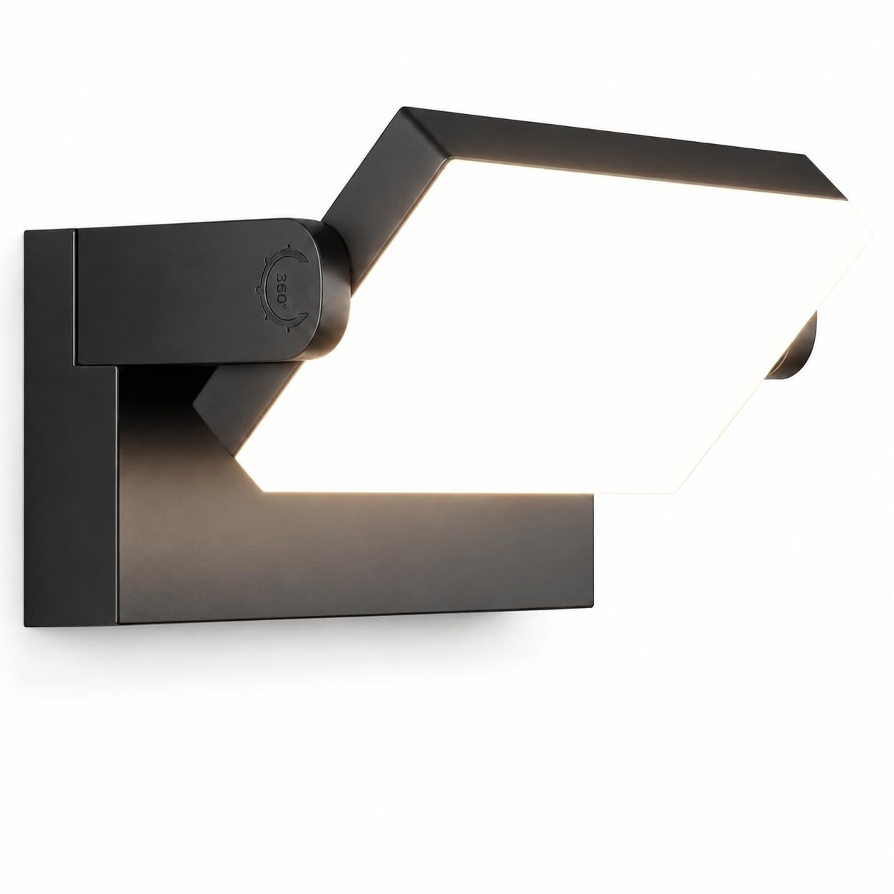 ledmo 60W LED Wandleuchte Aussen Schwarz 3000K 360° drehbar IP65 5000lm – Professionelle Aussenbeleuchtung