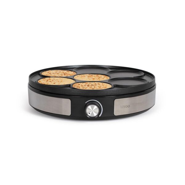 Livoo Crêpes-Pfanne DOP247 – Wendbare Platte 33 cm & 7 Mini-Crêpes, 1500 W