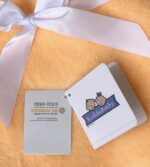 KIDDI-MEDIA Babydecke Hellblau mit Bär – Personalisiert mit Name & Geburtsdatum – Bild 2