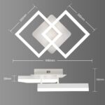 ANTENLICHT LED Deckenlampe 20W Geometrisches Design – Dimmbar mit Fernbedienung für Schlafzimmer – Bild 2