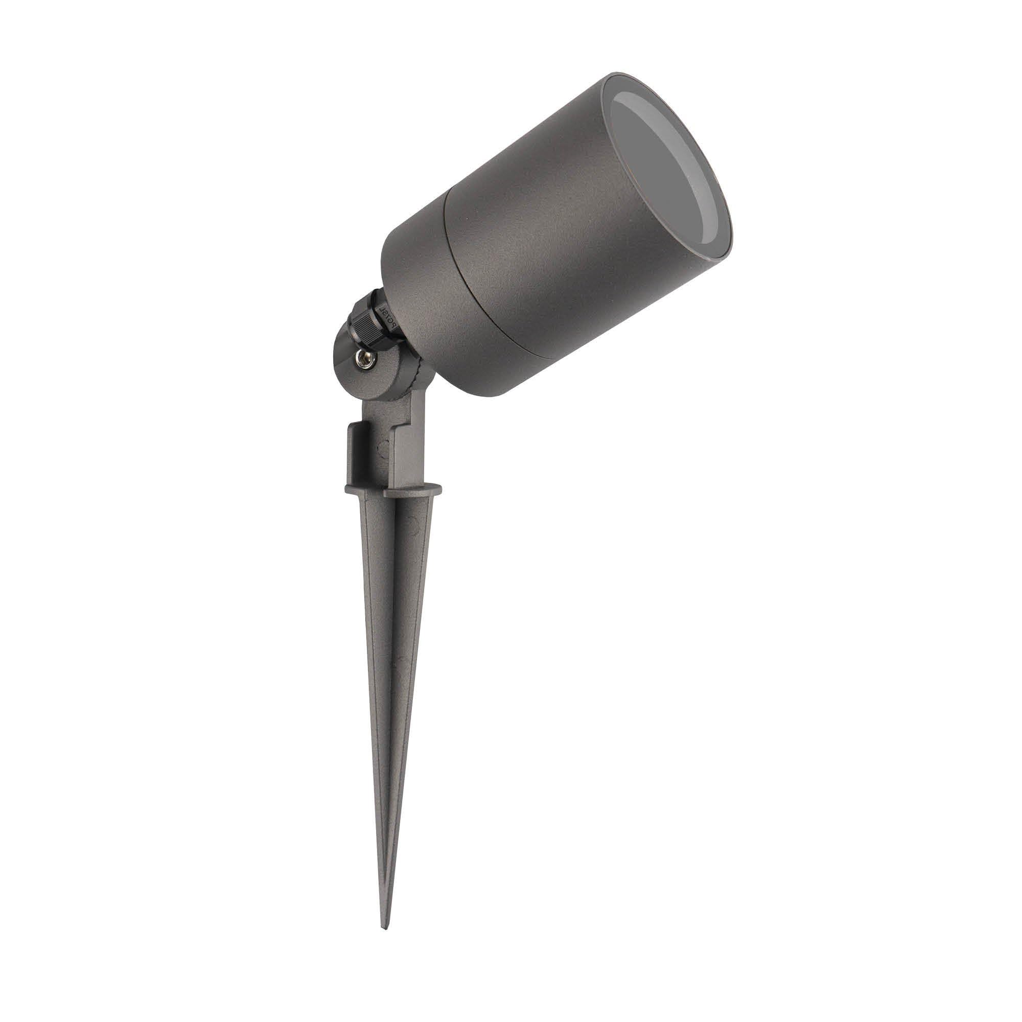 Ledvion LED Erdspiessstrahler Aluminium IP65 – Gartenbeleuchtung mit 2m Kabel & GU10