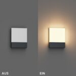Klighten 2er Set 24W LED Aussenwandleuchte IP65 Anthrazit – 1500 Lumen für Terrasse & Garten – Bild 2