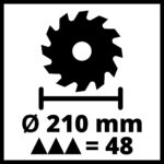 Einhell TC-SM 2131/2 Dual Zug-Kapp-Gehrungssäge – 1800 W Präzisionssäge mit Laser – Bild 8